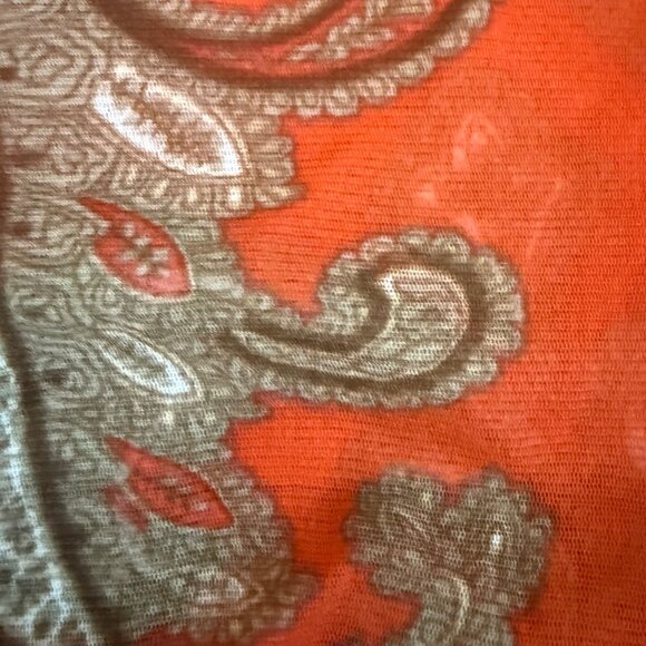 Vintage Dolcetti Womens Paisley Print Sheer Button-Up Top Size S Y2K - Picture 8 of 8